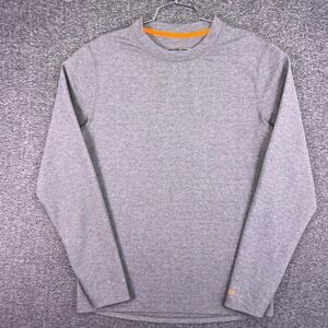Omni Wool Base Layer Top Mens L Gray Heathered Outdoor Hiking Performance Shirt